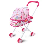 Trendy Plastic + Metal Dolls Pram Iron Support Frame Play Game Kids House Accessories Role Play Baby Stroller Little Girls Boys - Image 11