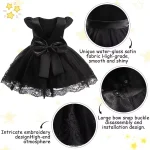 Baby Girl Clothes For 1st Birthday Evening Dresses Infant Dress Gown Elegant Girls Party Dresses Toddler Black Princess Dress - Image 4