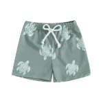 ma&baby 6M-4Y Infant Toddler Kid Baby Boy Swimsuit Animal Shell Coconut Tree Print Shorts Children Beachwear Bathing Suit - Image 7