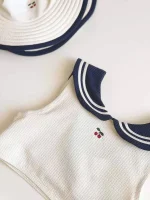 Children's Swimsuit 2025 New Toddler Baby Girls One-piece Swimsuit Summer Navy Swimsuit Swimwear for Girls - Image 6