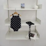 Baby Girl Swimsuit For 0-3Years Infant Kids Sleeveless Strap Flower Swimwear with Hat 2PCS Beachwear Bathing Suit - Image 3