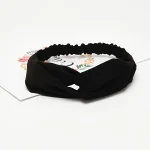Women's summer headband trendy fashion cute cross knot headscarf elastic headband soft girl's headband hair accessories - Image 5