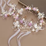 Sweet Performance Hair Accessories For Women Girls Elegant Headwear Kids Fairy Pearl Flower Hair Hoop Wedding Headbands Gifts - Image 5
