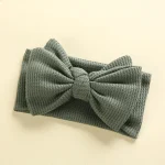Baby Girl Hair Accessories Baby Headband Newborn Children's Headwear Knit Big Bow Double Layer Kids Hair Band Turban Headdress - Image 7