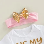 It's My 1st Birthday Baby Girl Birthday Party Dress Pink Tutu Cake Dresses + Romper Set Outfits Girls Summer Clothes Jumpsuit - Image 4