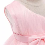 Baby Girls Birthday Dress For 1 2 Year Newborn Baptism Pink Clothes Toddler Kid One Shoulder Elegant Christening Party Tutu Gown - Image 4