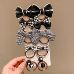 Kids Hair Accessories 10Pcs/Set Baby Girls Cute Hair Band Sweet Bow  Ties Elastic Rubber Princess Flower Headbands for Girls - Image 7