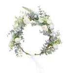 Fashion Women Girls Wedding White Flower Wreath Tiara Headband Floral Garlands Hairband Hair Accessories Bride Hair Jewelry - Image 5
