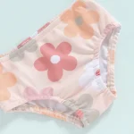 Toddler Baby Girls Summer Swimsuit Floral Print Fly Sleeve Tankini Tops Swim Shorts Swim Cap 3 Pieces Bathing Suit Beach Bikini - Image 6