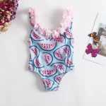 Baby Girls Swimwears Summer Bikini Set Sun Protection Kids Cute Floral Toddler Learn Swimming Suits One-Piece Sunbeach Swimsuits - Image 7