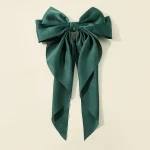 Korean Accessories Hair Clips for Women Girls Big Bowknot Solid Satin Long Ribbon Bows Spring Clamp Barette Cheveux Femme 2023 - Image 14