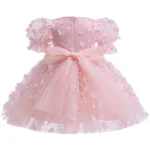 Baby Dresses Elegant Party Dresses For Girls Fashion Lace Sleeve Flower Girl Dress Embroidery Butterfly Children's Summer Dress - Image 3