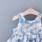 (Girls 0-3 Years Old) Summer New Girls Dress Floral Print Little Fresh Everyday Sweet Princess Dress with Bow - Image 6