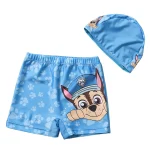 Kid Swimwear Pants Cap Set Baby Boy Swimsuit Shorts Cartoon PAW Patrol kids Swimming Trunks Gift - Image 2