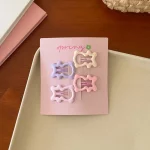 4pcs/set Cute Colorful Geometric Mini Hair Clips For Girls Sweet Hair Ornament Hairpins Barrettes Kids Lovely Hair Accessories - Image 11