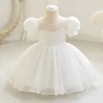 Baby Girls 1st Birthday Baptism Beading Dress For Girls Princess Luxury Costumes Kids Party Clothes Toddler Dresses - Image 4