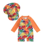 Tregren Toddler Boys Rash Guard Swimsuit Long Sleeve Turtle/Dinosaur Print Infant Bathing Suit Swimwear with Swim Caps Beachwear - Image 12