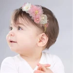 Baby Girl Headband Cute Flower Elastic Hair Band Newborn Head Toddler Headband Headwear Baby Hair Accessories Christmas Gifts - Image 2