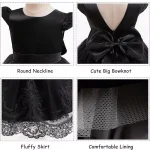 Baby Girl Clothes For 1st Birthday Evening Dresses Infant Dress Gown Elegant Girls Party Dresses Toddler Black Princess Dress - Image 6