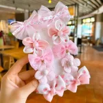 10Pcs/Set Cute Bows Baby Hairclips Lace Flower Children Girls Hairpins Hairdresses Baby BB Clip Gifts - Image 5