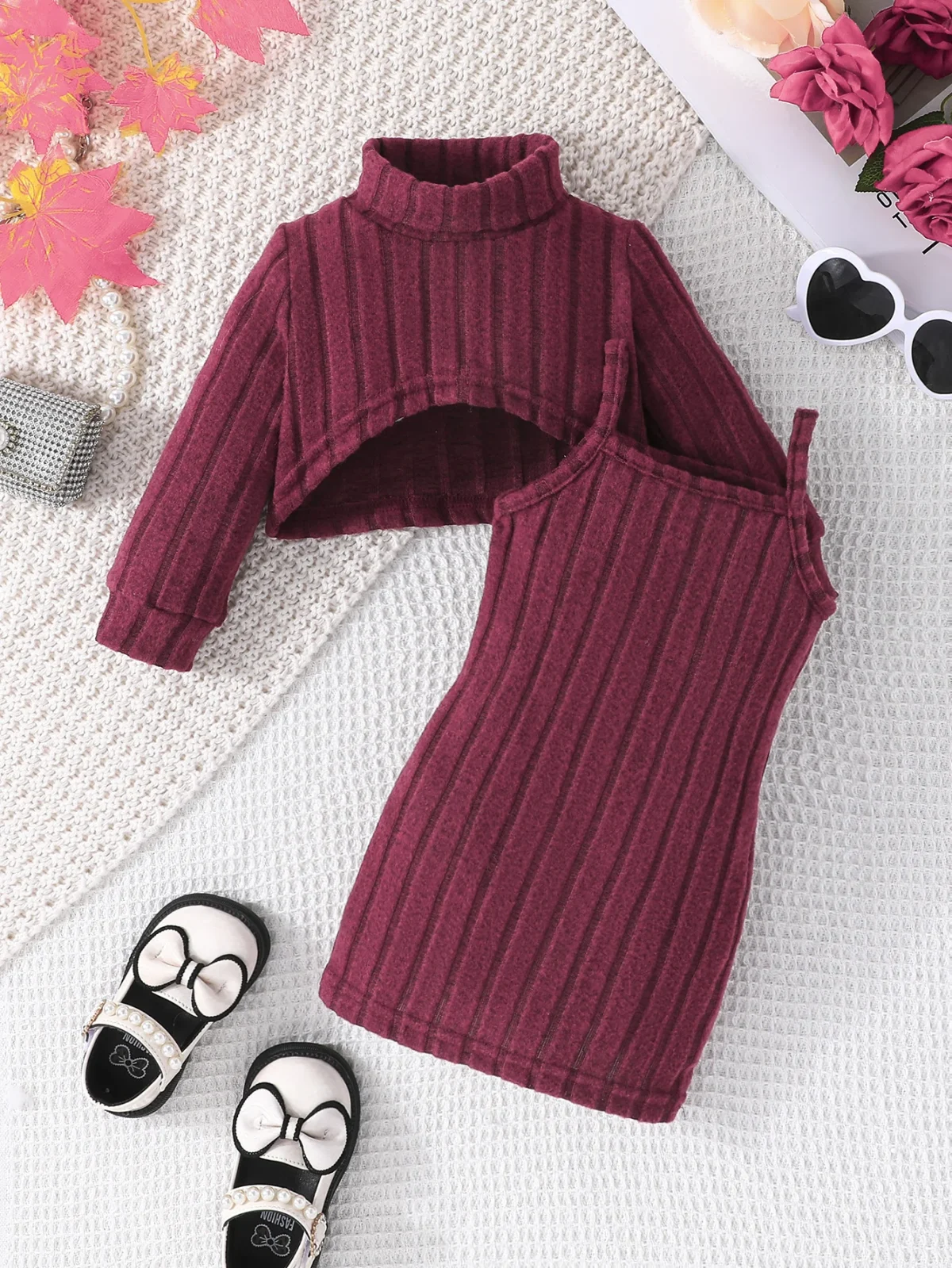 Newborn Baby Girls Clothes Set 6Months-3Years old Long Sleeve Striped Top and Suspenders Skirt Princess Dresses For Kids Girl - Image 6