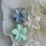 Girls Trendy Hair Clip Cream Color Frangipani Hairpin Sweet Vacation Shark Clips Fashion Bridal Hair Jewelry Simple Flower Crown - Image 2