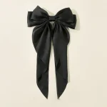 Korean Accessories Hair Clips for Women Girls Big Bowknot Solid Satin Long Ribbon Bows Spring Clamp Barette Cheveux Femme 2023 - Image 12