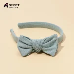 Baby Accessories For Newborn Toddler Kids Baby Girl Boy Headband  Solid Color Hairhoop Simple  Atmospheric Bow Hair Accessories - Image 5
