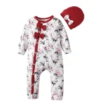 0-18 Months Newborn Baby Girl Romper Clothes Long Sleeve Flower Bodysuit Costume Lovely Baby Spring Jumpsuit Outfit with Hat - Image 7