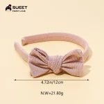 Baby Accessories For Newborn Toddler Kids Baby Girl Boy Headband  Solid Color Hairhoop Simple  Atmospheric Bow Hair Accessories - Image 4