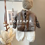 Baby Boy Clothes Spring Autumn Fashion Suit Leather Pu Vest + All Over Print Shirt + Cotton Pants 3-pcs Set  Kids Outfits 2-10 Y - Image 7