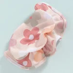 Toddler Baby Girls Summer Swimsuit Floral Print Fly Sleeve Tankini Tops Swim Shorts Swim Cap 3 Pieces Bathing Suit Beach Bikini - Image 5
