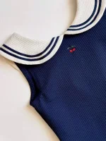 Children's Swimsuit 2025 New Toddler Baby Girls One-piece Swimsuit Summer Navy Swimsuit Swimwear for Girls - Image 5