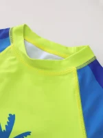 Boys Swim Sets Rash Guard Swimsuit Set Long Sleeves Swim Tops and Trunks Set Tropical Print Swimwear Summer Beach Bathing Suit - Image 3