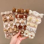 Kids Hair Accessories 10Pcs/Set Baby Girls Cute Hair Band Sweet Bow  Ties Elastic Rubber Princess Flower Headbands for Girls - Image 2