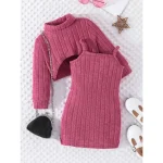 Newborn Baby Girls Clothes Set 6Months-3Years old Long Sleeve Striped Top and Suspenders Skirt Princess Dresses For Kids Girl