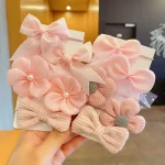 10pcs Hair Accessories Girls Scrunchies Aesthetic Lacos De Cabelo Infantil Bands Kids Bandeaux Elastiquec Headbands Bandes Cute - Image 11
