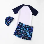 Kids Boy Swimsuit Cool Summer Children Board Shorts 3pieces Boys Swimwear Beach Surfing Girls Swimwear Bathing Suits with Hats - Image 4