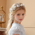 Sweet Performance Hair Accessories For Women Girls Elegant Headwear Kids Fairy Pearl Flower Hair Hoop Wedding Headbands Gifts - Image 2