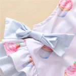Baby Girls Swimwears Summer Bikini Set Sun Protection Kids Cute Floral Toddler Learn Swimming Suits One-Piece Sunbeach Swimsuits - Image 5