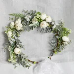 Fashion Women Girls Wedding White Flower Wreath Tiara Headband Floral Garlands Hairband Hair Accessories Bride Hair Jewelry - Image 2