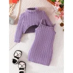 Newborn Baby Girls Clothes Set 6Months-3Years old Long Sleeve Striped Top and Suspenders Skirt Princess Dresses For Kids Girl - Image 2