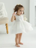 Clothes for Baby Girl 1 Year Baby Girl Christening Gift Dress Newborn Christening Dresses for Girls Christening White Clothes - Image 4