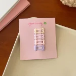 4pcs/set Cute Colorful Geometric Mini Hair Clips For Girls Sweet Hair Ornament Hairpins Barrettes Kids Lovely Hair Accessories - Image 12