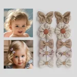 Trendy Adorable Children's Flower Hair Accessories Hair Clips Toddler Headwear Hair Decorations for Girls Cute Hairpins 10Pcs