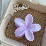 Girls Trendy Hair Clip Cream Color Frangipani Hairpin Sweet Vacation Shark Clips Fashion Bridal Hair Jewelry Simple Flower Crown - Image 3