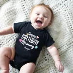 Happy Birthday Mommy I Love You Baby Bodysuit Clothes Newborn Boys Girls Jumpsuit Infant Mommy's Birthday Outfit Best Gifts - Image 2