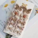 Trendy Adorable Children's Flower Hair Accessories Hair Clips Toddler Headwear Hair Decorations for Girls Cute Hairpins 10Pcs - Image 5