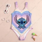 24 New Baby Swimsuit Girl 2024 Stitch Children Women Swimwear Beach Swimsuit Kids 4-14 Years Old Sell Like Hot Cakes Girls' Girl