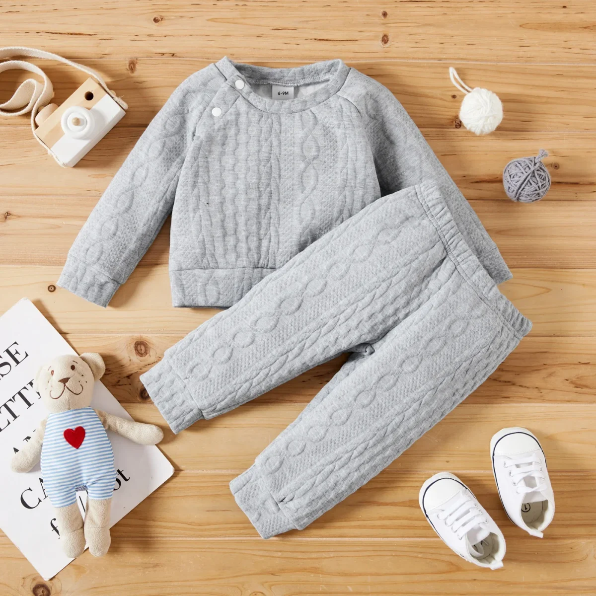 7 Colors Newborn Baby Girl Boy Clothes Set Solid Color Long Sleeves Top+Pants 2PCS Outfits Leisure Sport Autumn&Winter Costume - Image 10